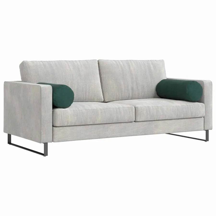 Coussins d'accent 2 pcs Vert foncé Ø 25 x 70 cm - 3