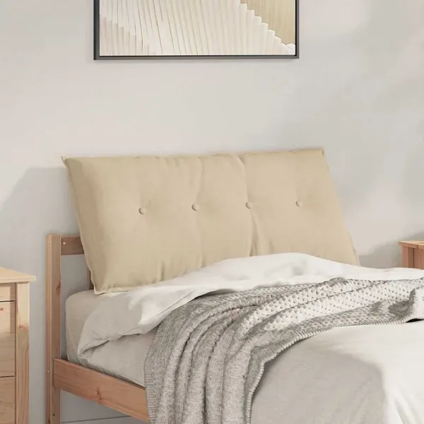 Coussin de Dos Crème 100 x 19 x 50 cm tissu