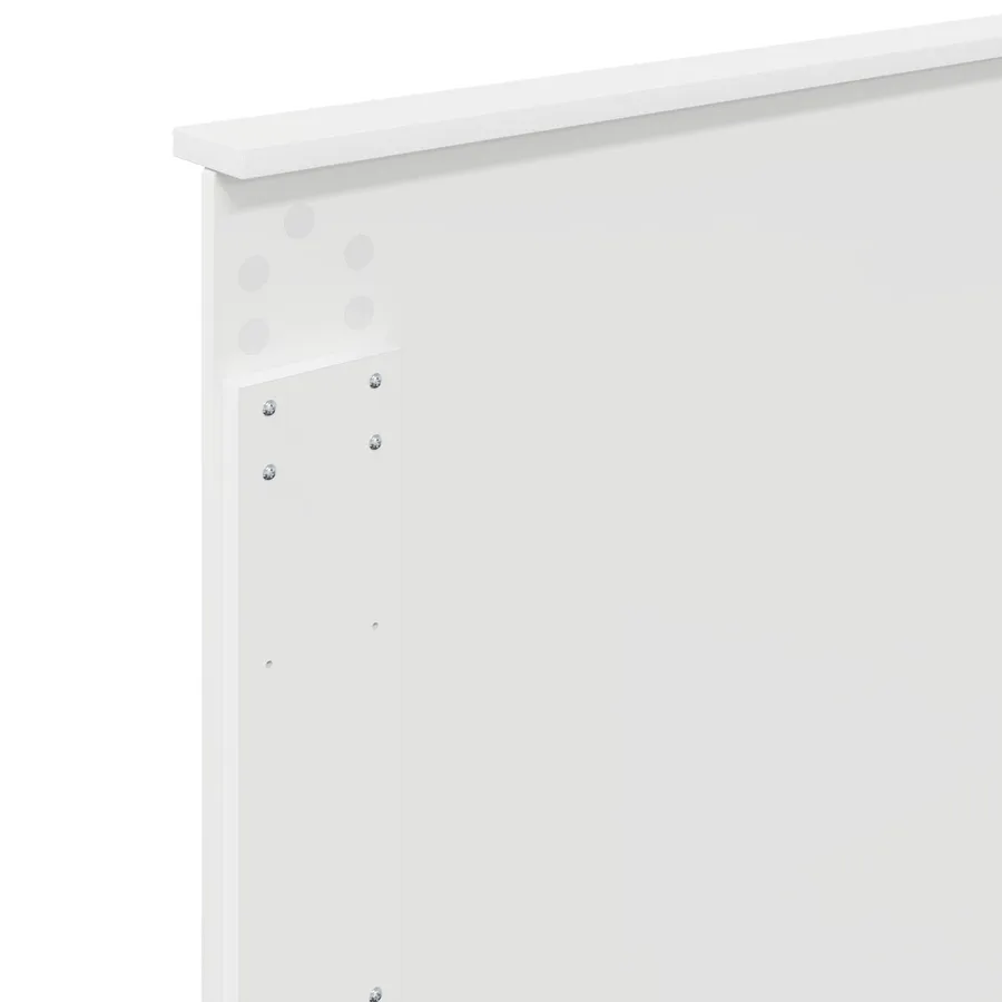 Cadre de lit Blanc 90 x 200 cm Bois de pin massif - 11