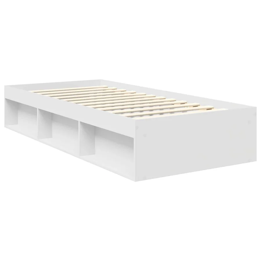 Cadre de lit Blanc 90 x 200 cm Bois de pin massif - 5