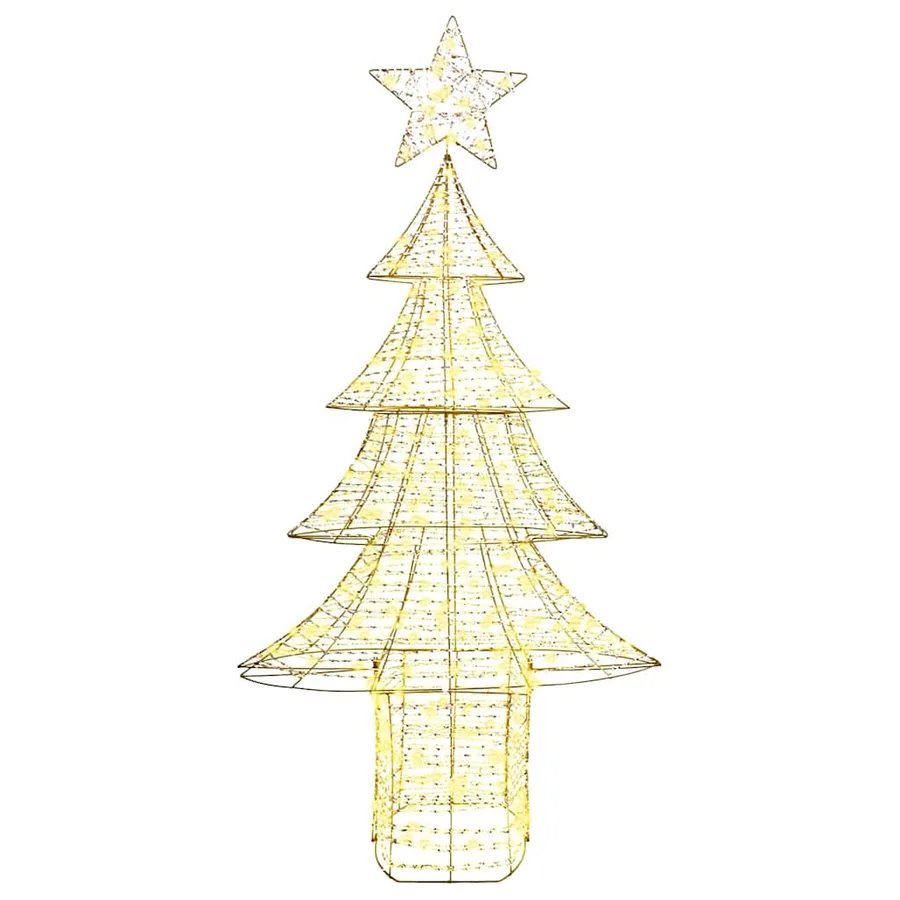 Sapin de Noël avec 240 LED Blanc chaud 181 cm PET - 4