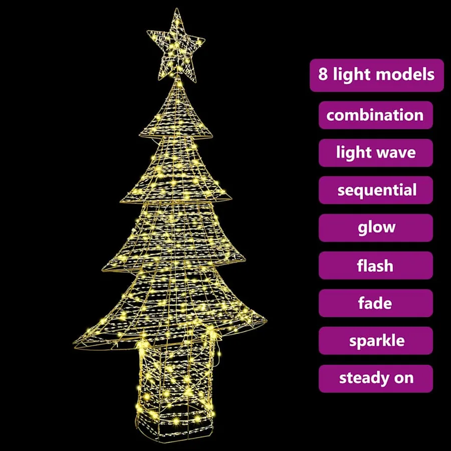 Sapin de Noël avec 240 LED Blanc chaud 181 cm PET - 9