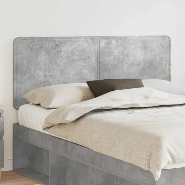 Tête de lit Gris béton Bois d'ingénierie