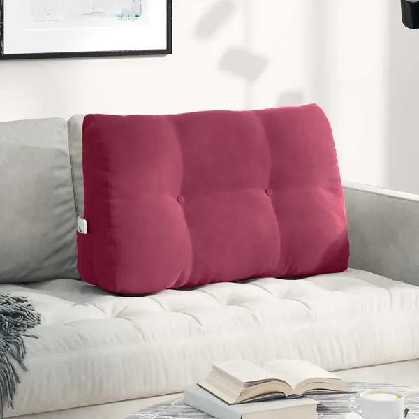 Coussin de Dos Bordeaux 80 x 24 x 50 cm Velours