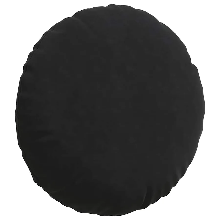 Coussins de siège 2 pcs Noir Ø 80 x 29 cm Velours - 5