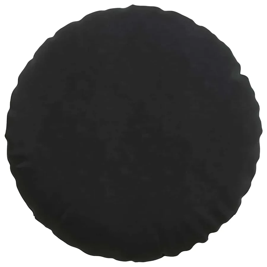 Coussins de siège 2 pcs Noir Ø 80 x 29 cm Velours - 6
