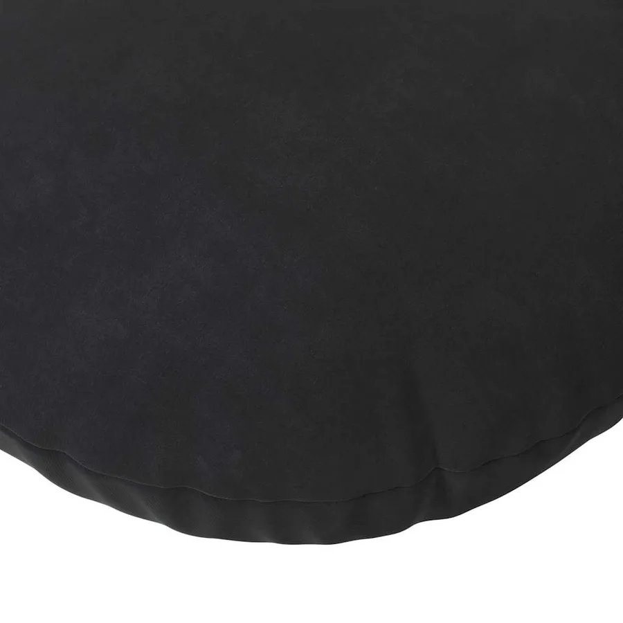 Coussins de siège 2 pcs Noir Ø 80 x 29 cm Velours - 7