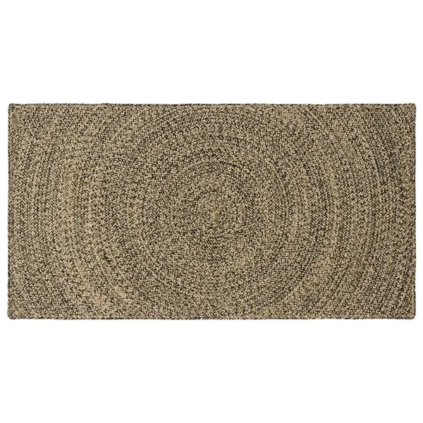 Tapis de surface Naturel et noir 80 x 150 cm Jute