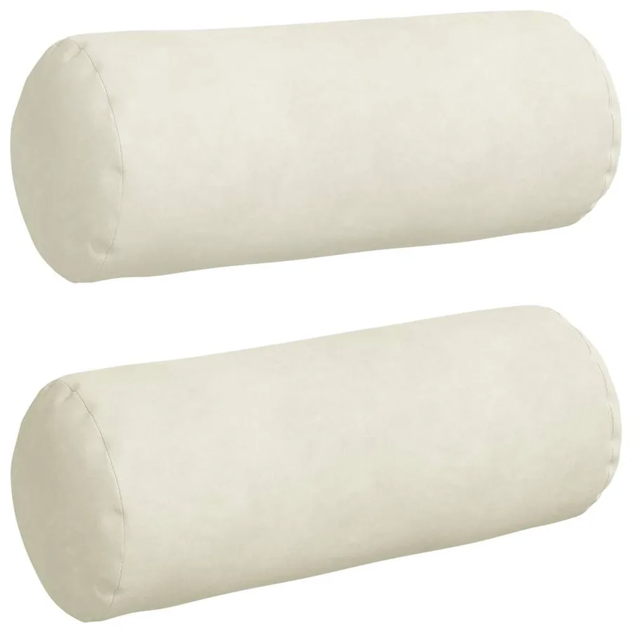 Coussins d'accent 2 pcs Crème Ø 15 x 40 cm - 2