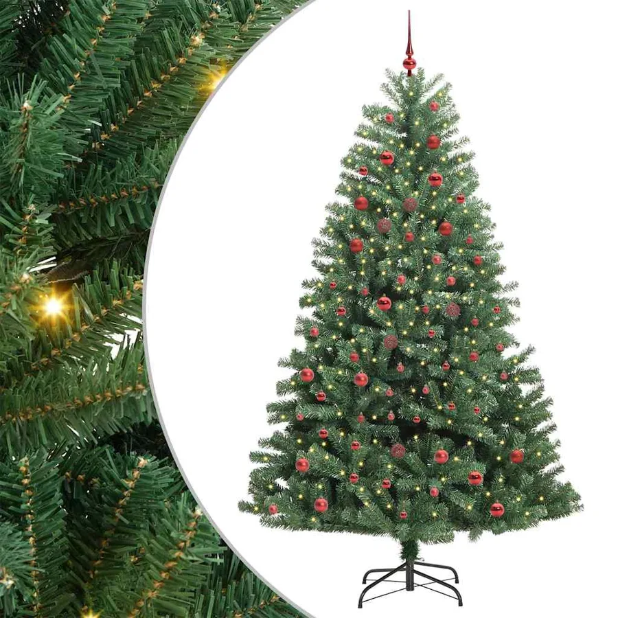 Sapin de Noël Artificiel à Branches Articulées Vert 210 cm - 2
