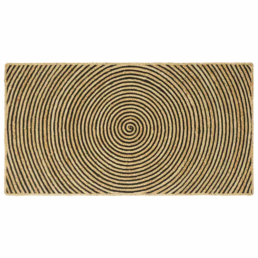 Tapis de surface Noir 80 x 150 cm Jute