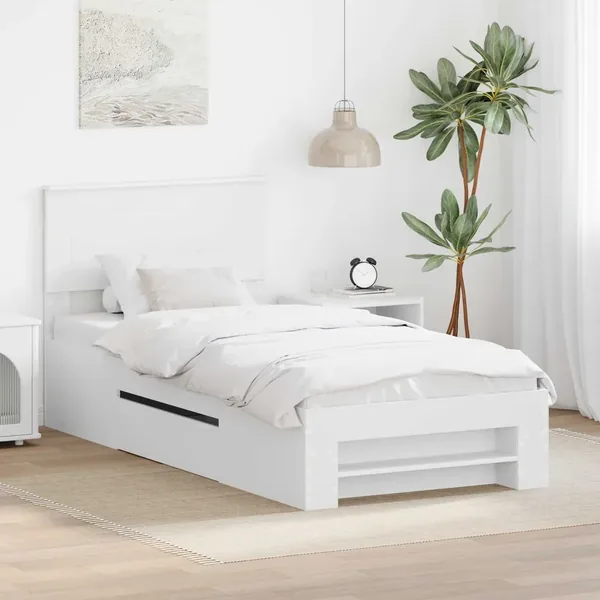 Cadre de lit Blanc 80 x 200 cm Bois d'ingénierie