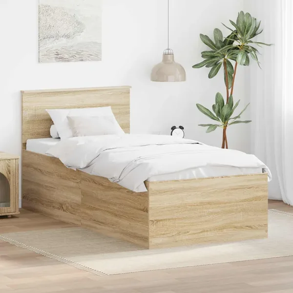 Cadre de lit Chêne Sonoma 75 x 190 cm Bois d'ingénierie