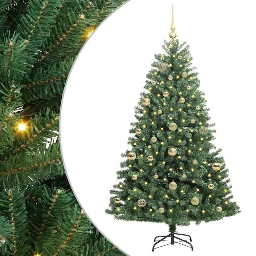 Sapin de Noël Artificiel à Branches Articulées Vert 150 cm - 2