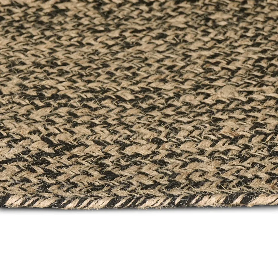 Tapis de surface Naturel et noir 60 x 110 cm Jute - 3