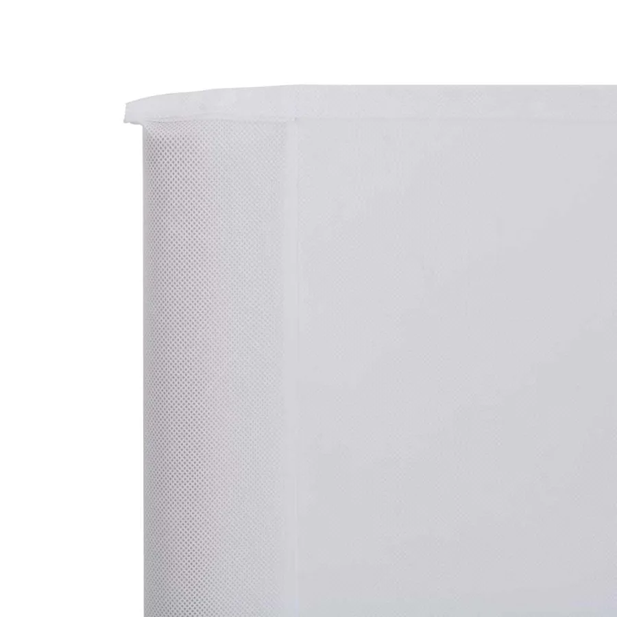 Paravent 3 panneaux Tissu 400 x 160 cm Blanc sable - 5