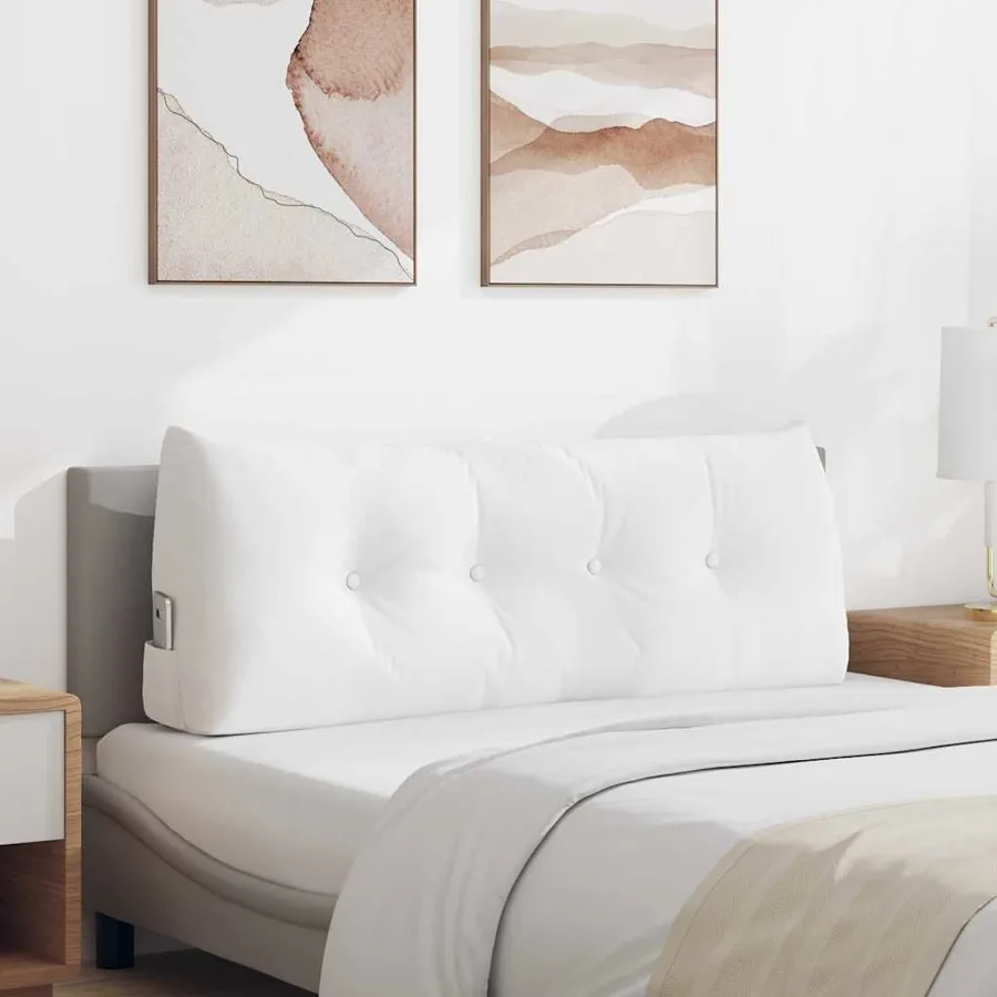 Coussin de Dos Blanc 120 x 24 x 50 cm tissu