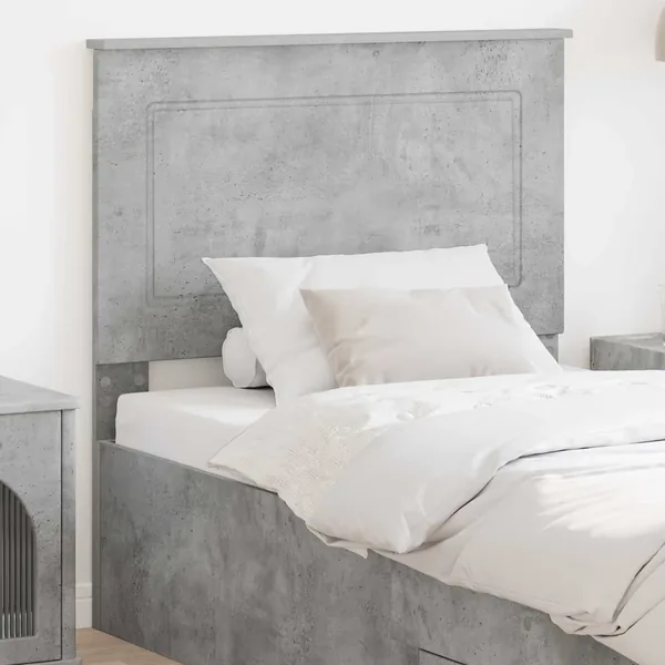 Tête de lit Gris Béton 100 cm Bois d’ingénierie