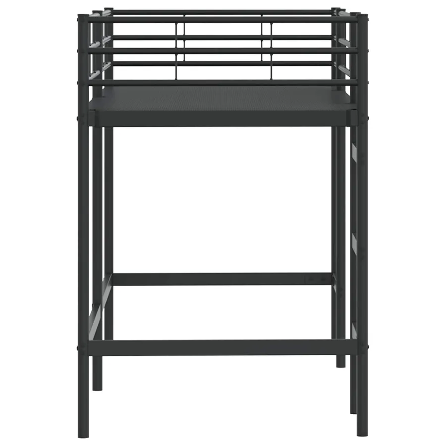 Lit mezzanine pour enfants Noir 90 x 190 cm Acier - 6