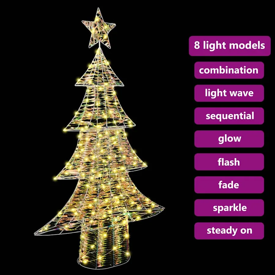 Sapin de Noël avec 160 LED Blanc chaud 150 cm PET - 9