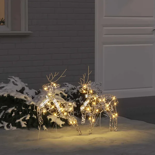 Rennes LED avec 40 LED 2 pcs Blanc chaud PET