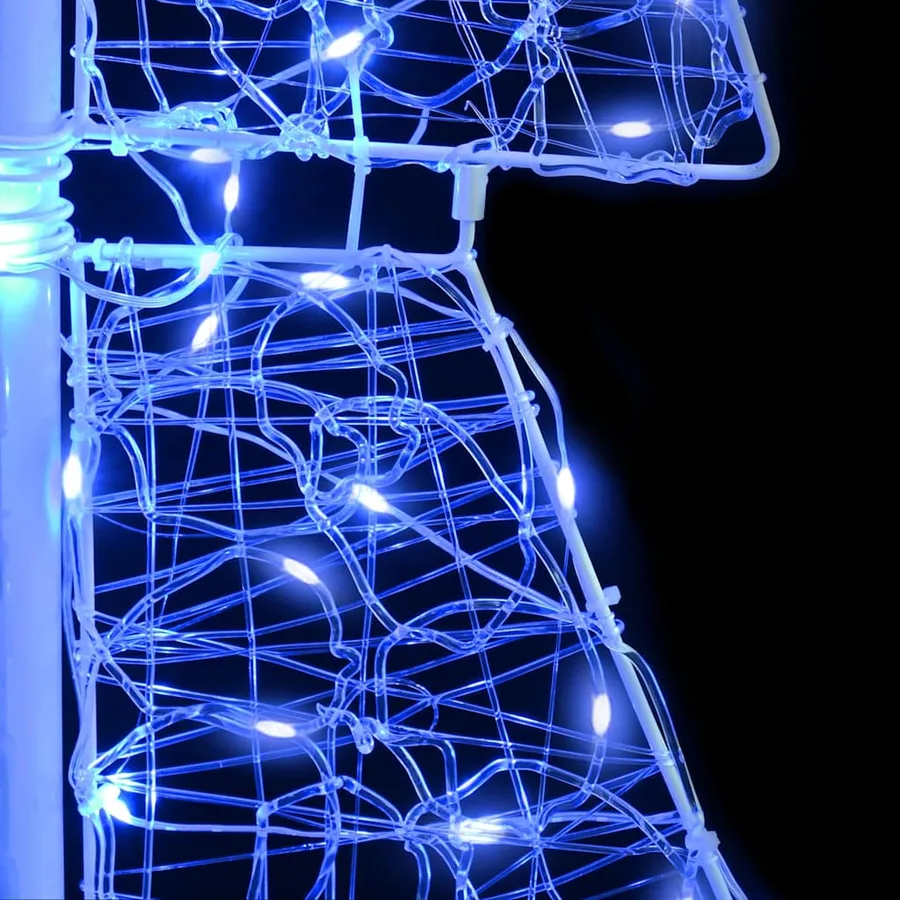 Sapin de Noël avec 240 LED Bleu 180 cm Acrylique - 7