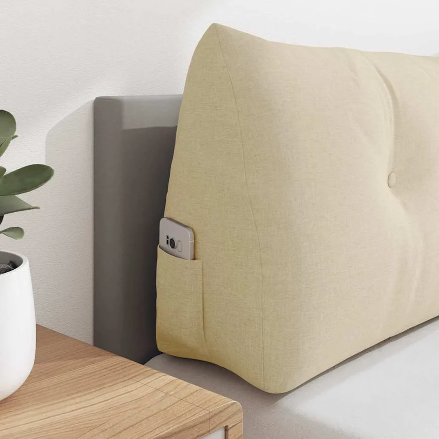 Coussin de Dos Crème 140 x 24 x 50 cm tissu - 5