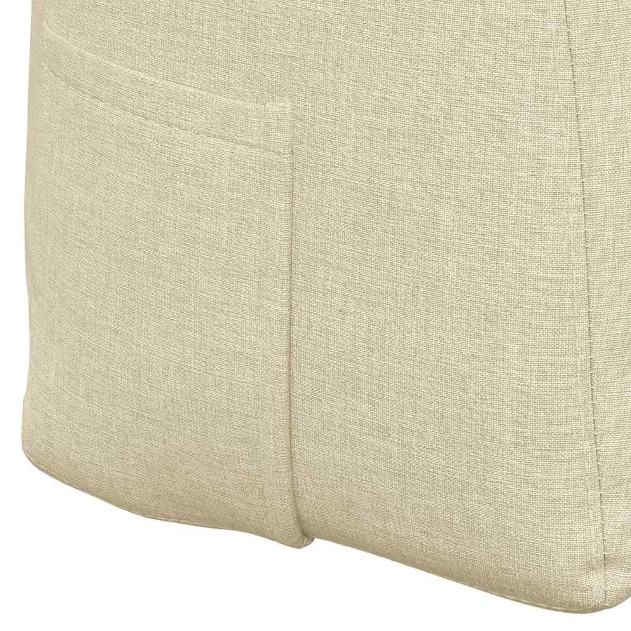 Coussin de Dos Crème 140 x 24 x 50 cm tissu - 9