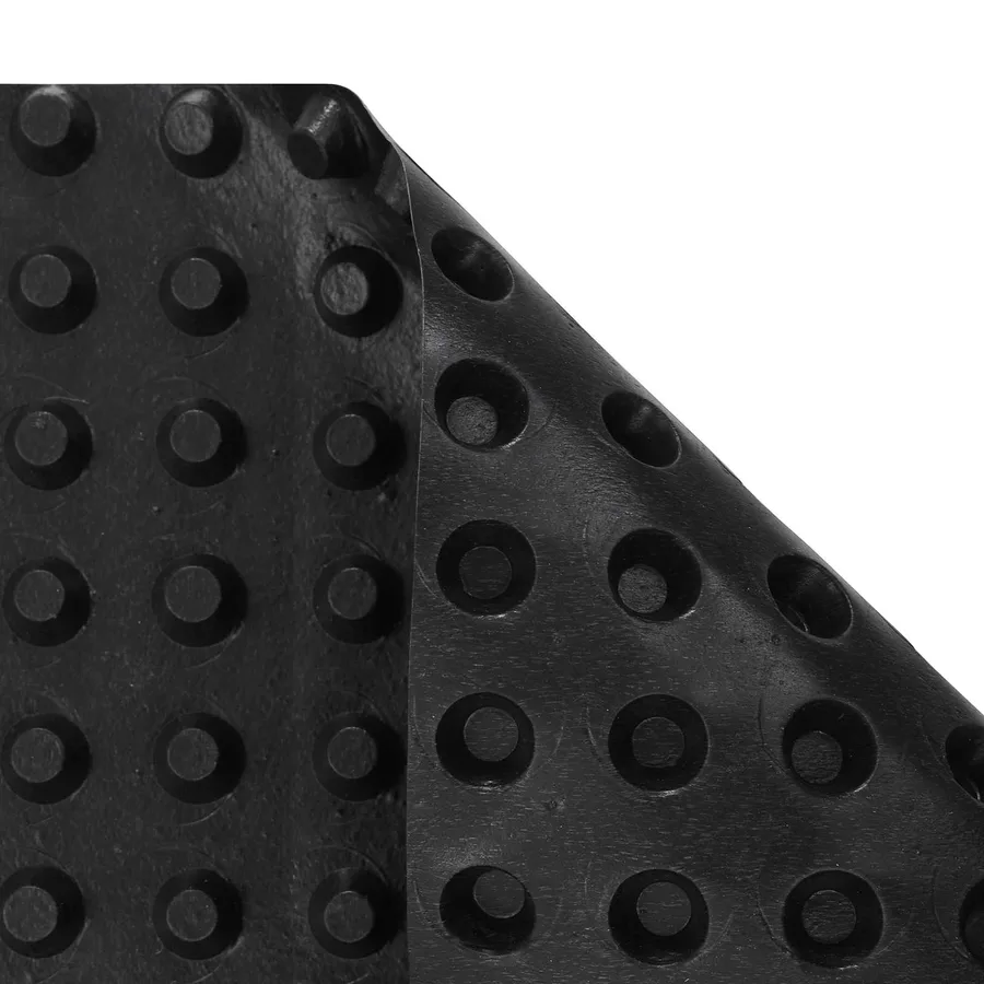 Feuille de drainage nervurée 2 pcs Noir 1 x 20 m HDPE - 7