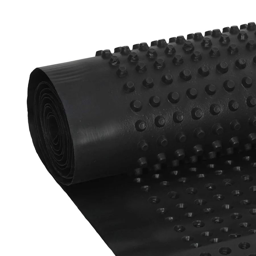 Feuille de drainage nervurée 2 pcs Noir 1 x 20 m HDPE - 9