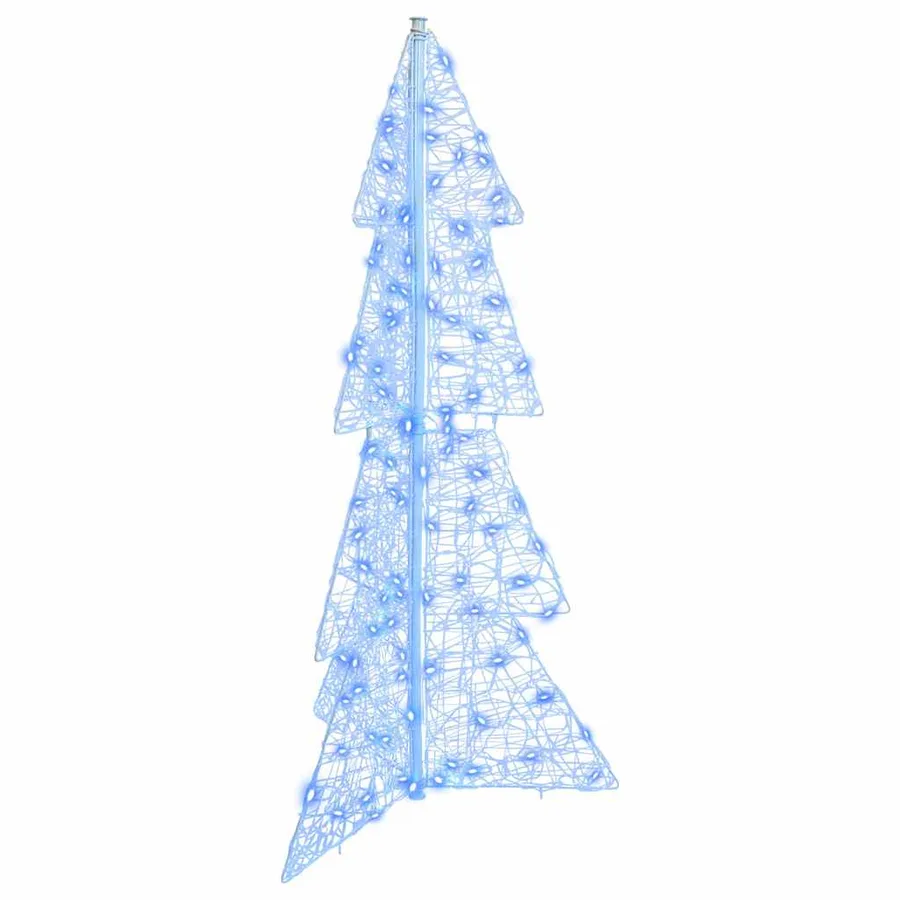Sapin de Noël avec 100 LED Bleu 120 cm Acrylique - 2