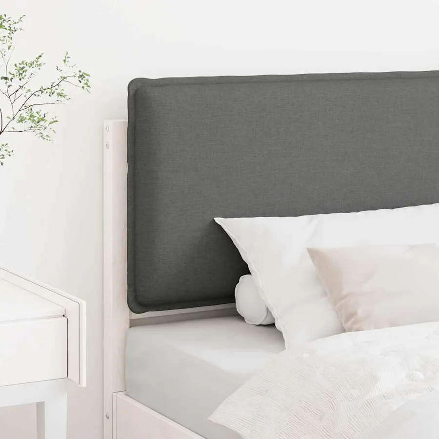 Tête de lit capitonnée Blanc et gris clair 75 cm Pin massif - 3