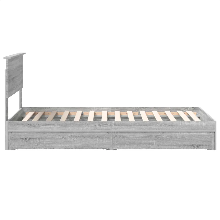 Lit de Rangement Gris Sonoma 75 x 190 cm Bois d'ingénierie - 9