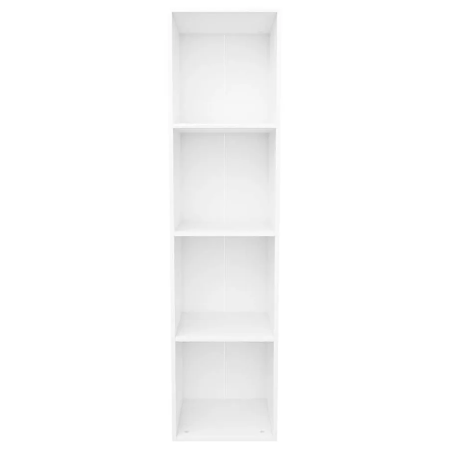 Bibliothèque/Meuble TV Blanc 36x30x143 cm Bois d'ingénierie - 4