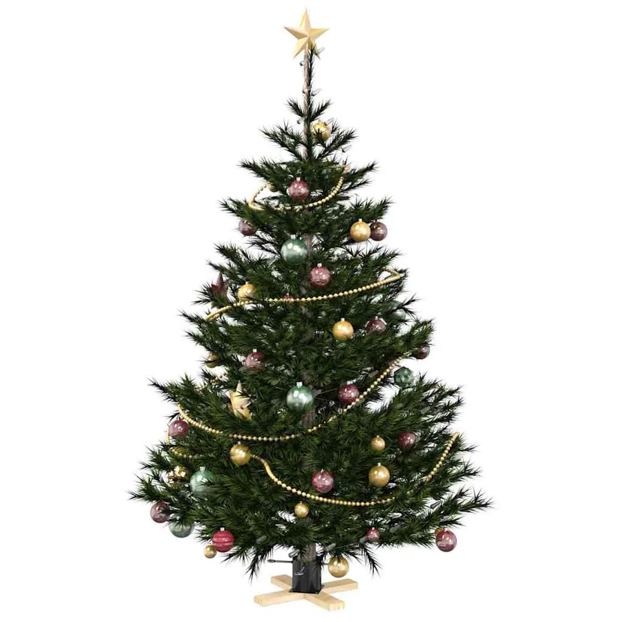 Pied de Sapin de Noël 1.73 Noir 50 x 50 x 16 cm Pin massif - 3
