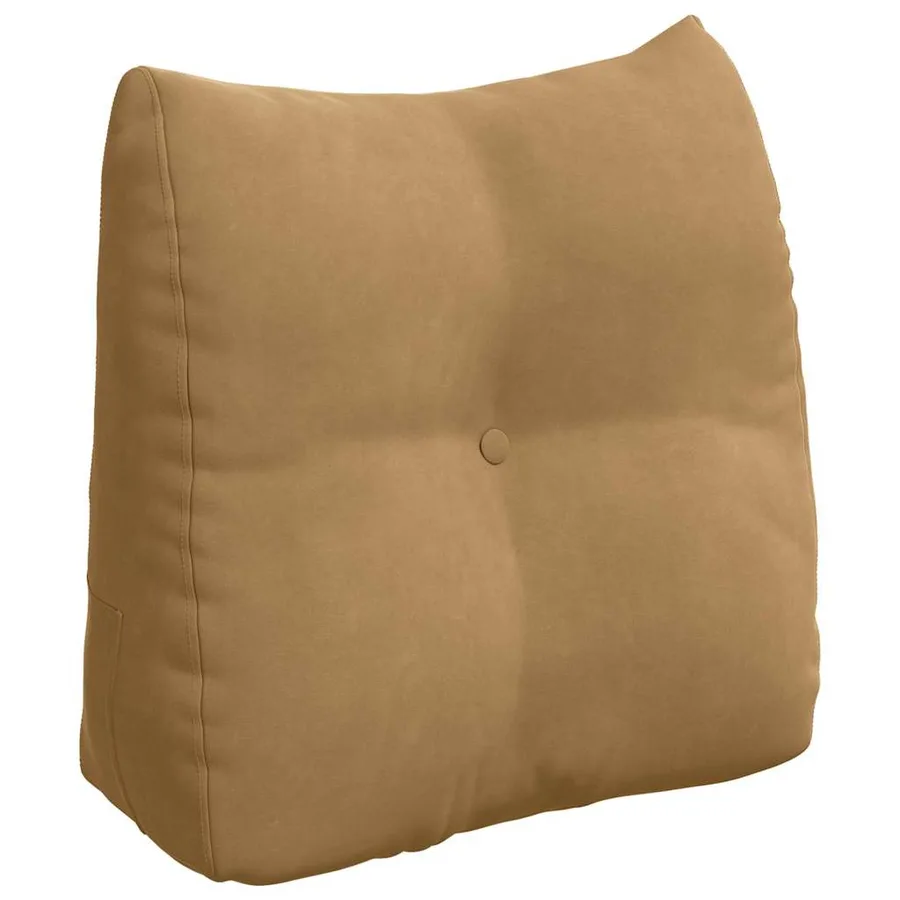 Coussin de Dos Marron 45 x 24 x 50 cm Velours - 2