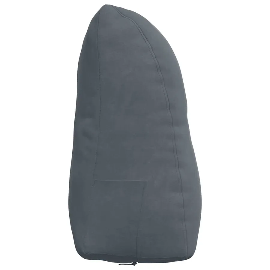 Coussin de Dos Gris foncé 45 x 24 x 50 cm Velours - 7