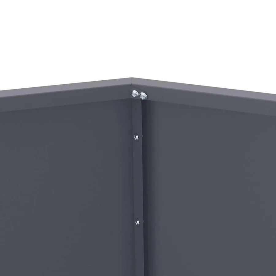Jardinière Anthracite 100 x 100 x 80 cm Acier - 7