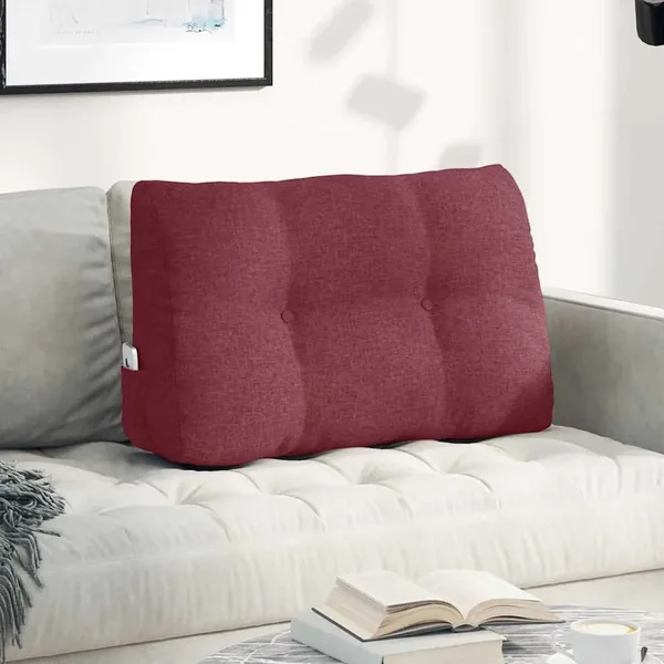 Coussin de Dos Bordeaux 80 x 24 x 50 cm tissu