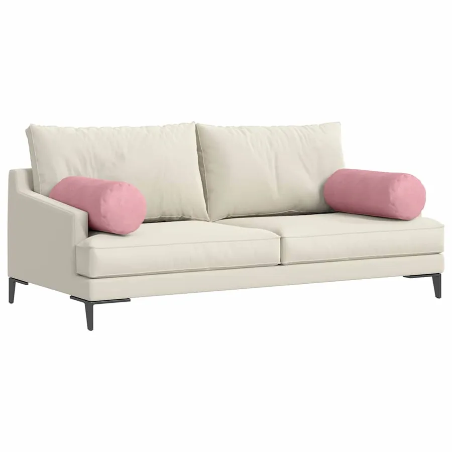 Coussins d'accent 2 pcs Rose Ø 25 x 70 cm - 3