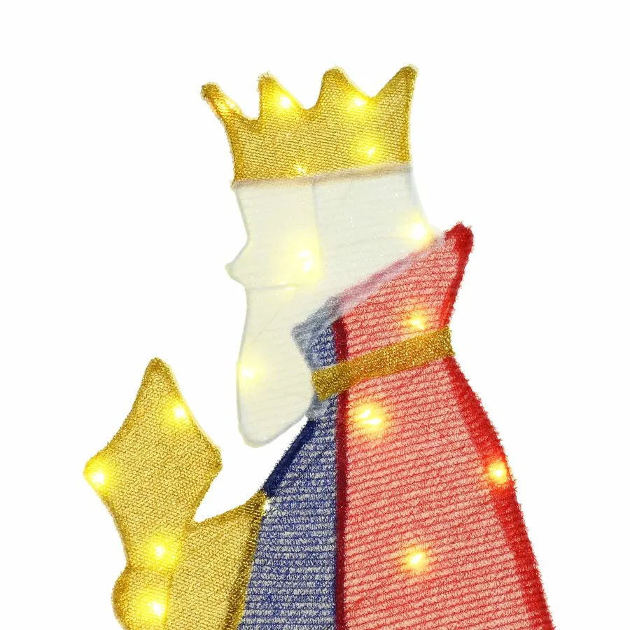 Lighting de Noël des 3 Rois 3 pcs Blanc chaud 105 cm tissu - 6