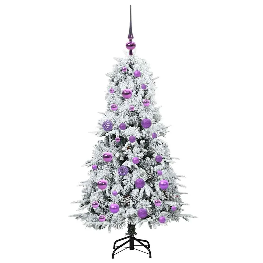 Sapin de Noël Artificiel à Branches Articulées Blanc 120 cm - 4
