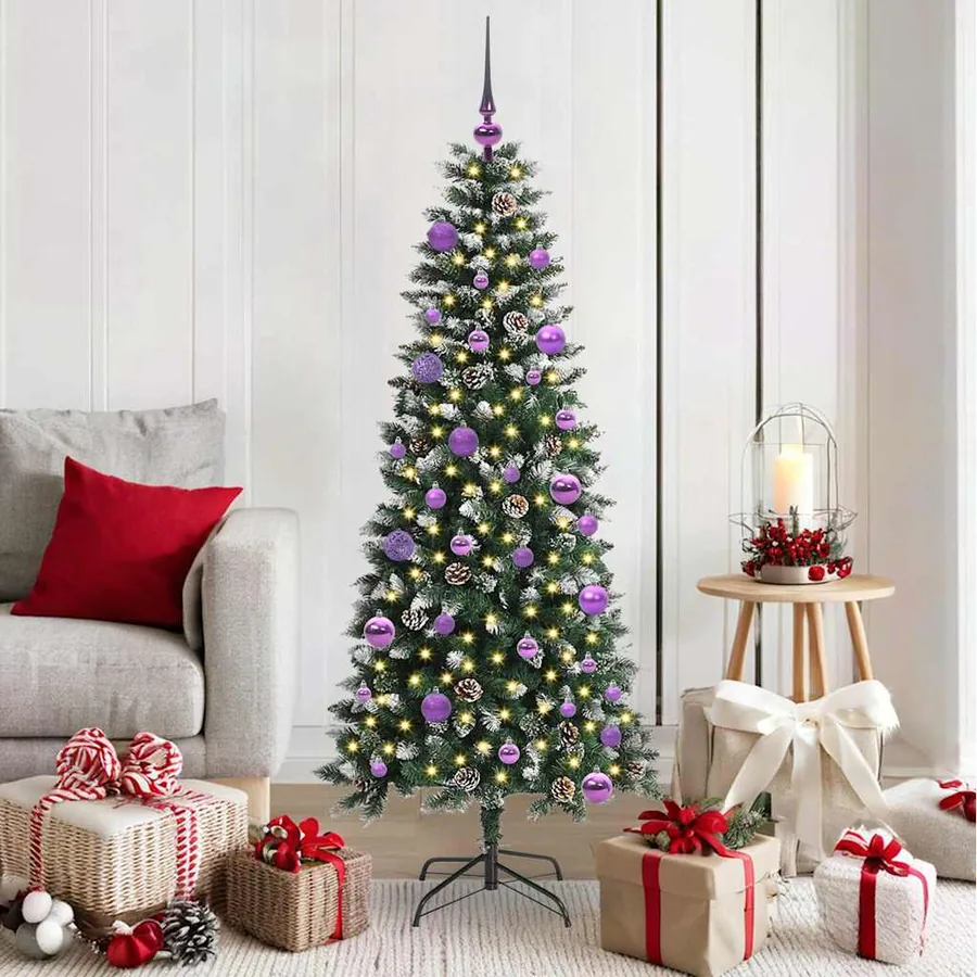Sapin de Noël artificiel Vert 150 cm PVC, plastique et acier