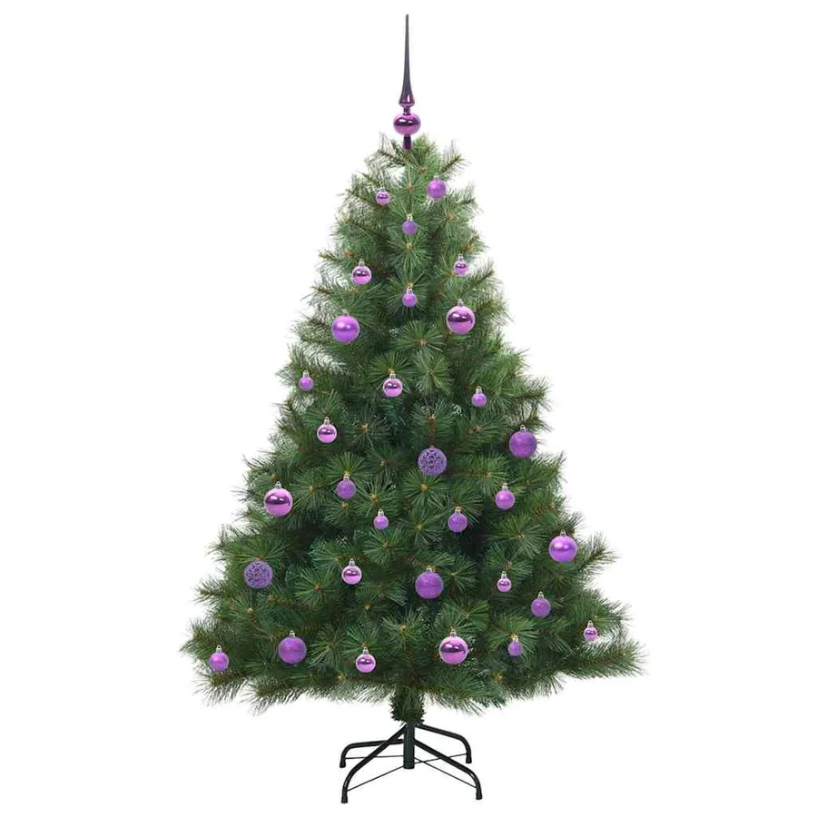 Sapin de Noël artificiel avec 150 LED Vert 150 cm PE et PVC - 4