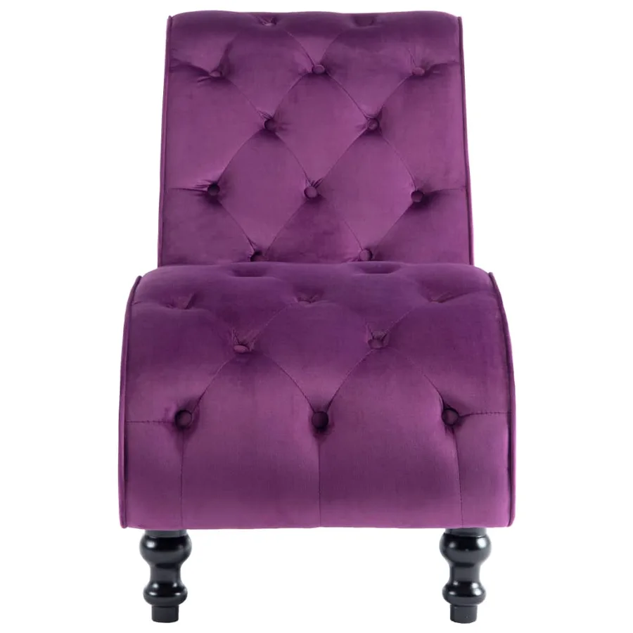 Chaise longue Velours Violet - 3