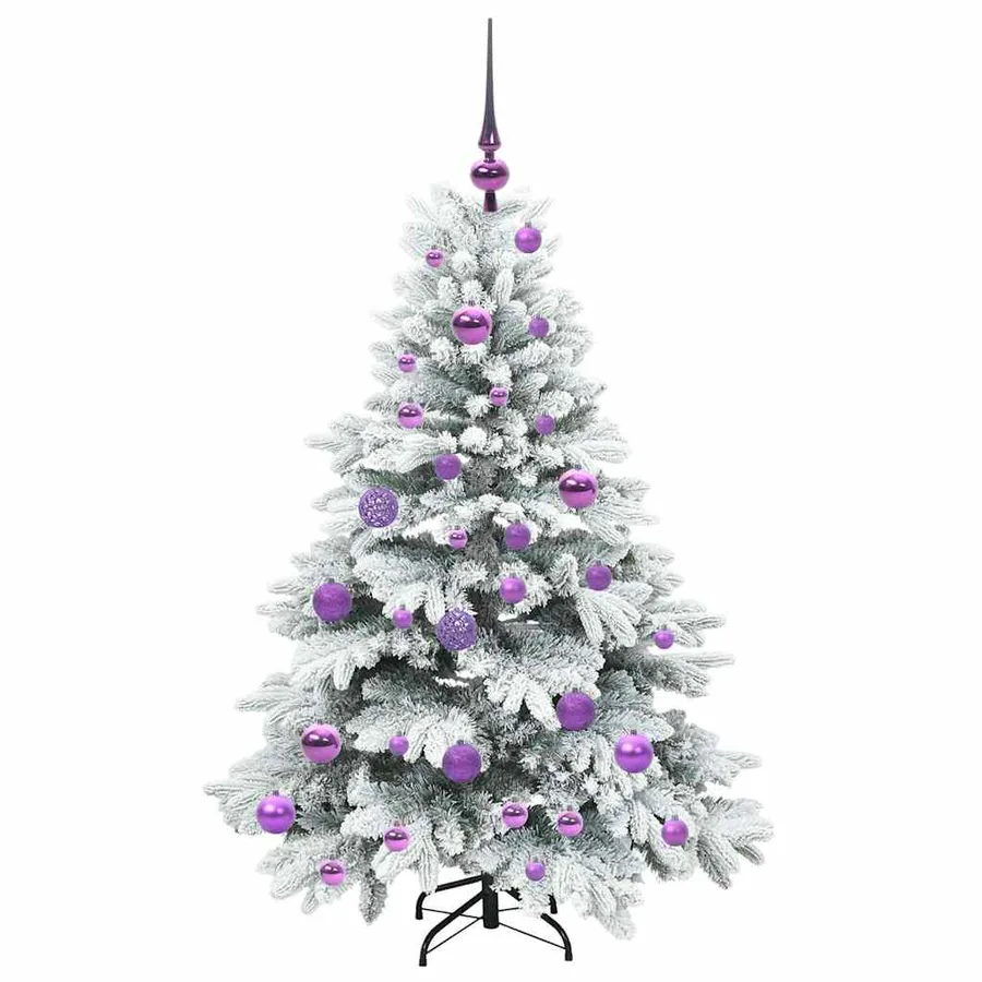 Sapin de Noël artificiel avec 150 LED Blanc 120 cm PE et PVC - 4