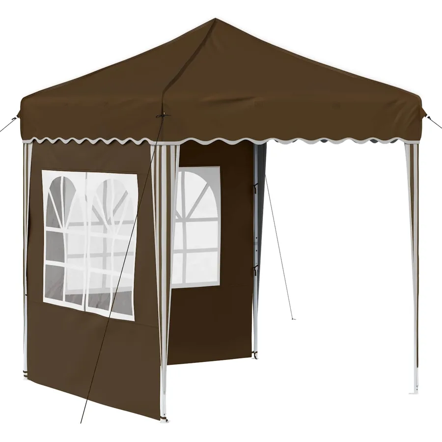 Tente de fête pop-up 195 x 195 x 245 cm Taupe Tissu Oxford - 2