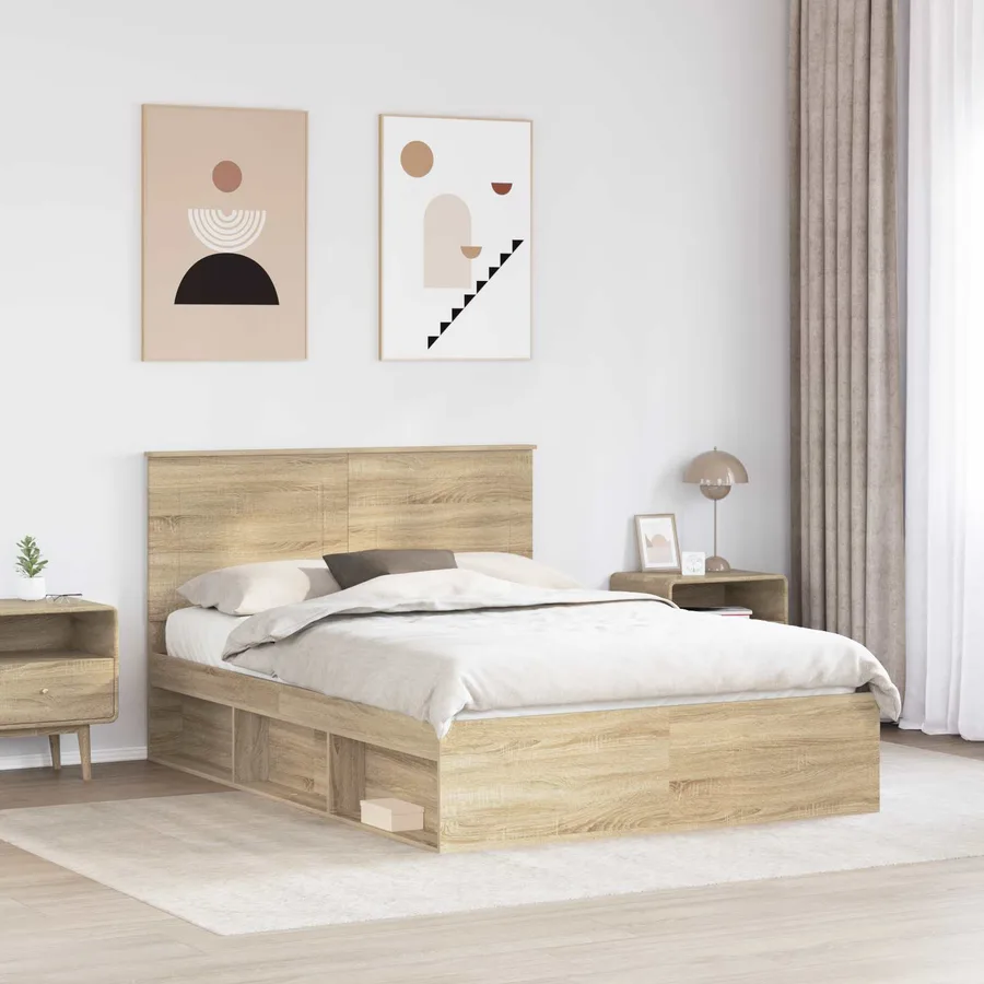 Cadre de lit Sonoma 140 x 200 cm Bois de pin massif - 3