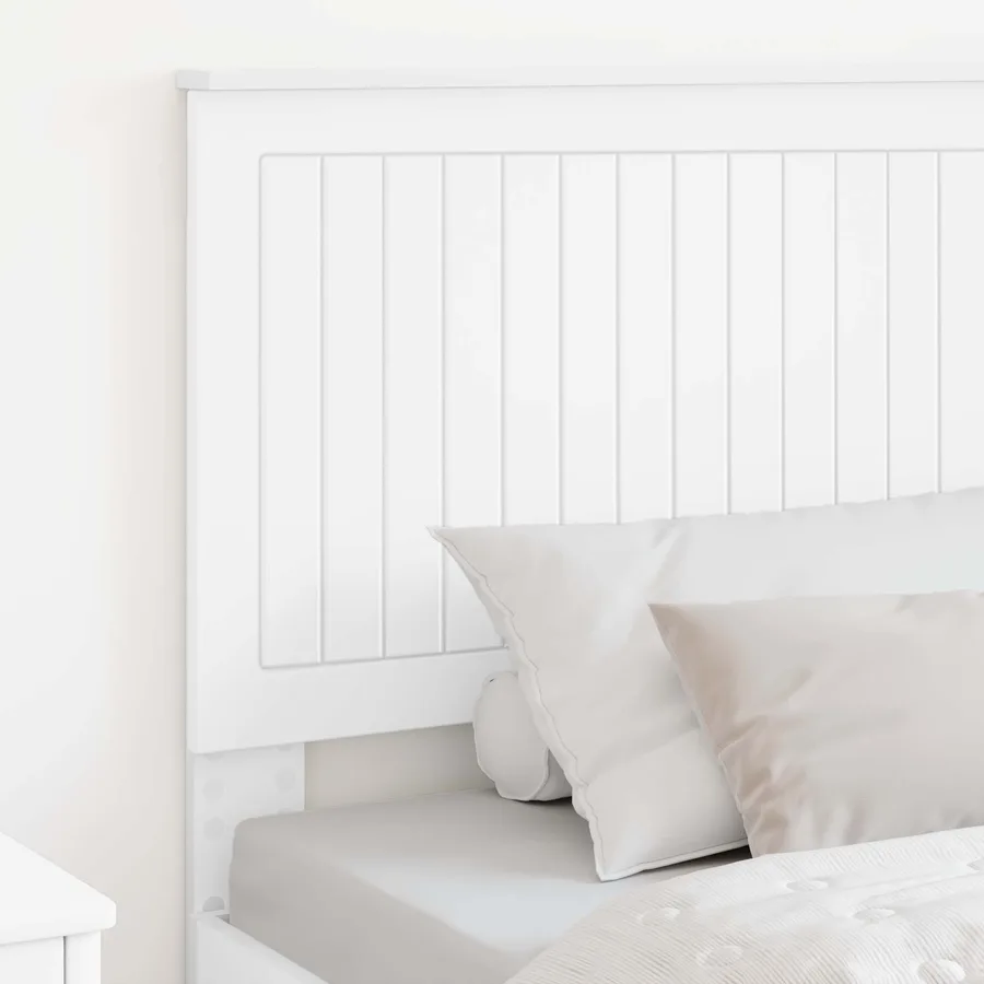 Tête de lit avec tête de lit Blanc 100 cm Bois d'ingénierie - 3