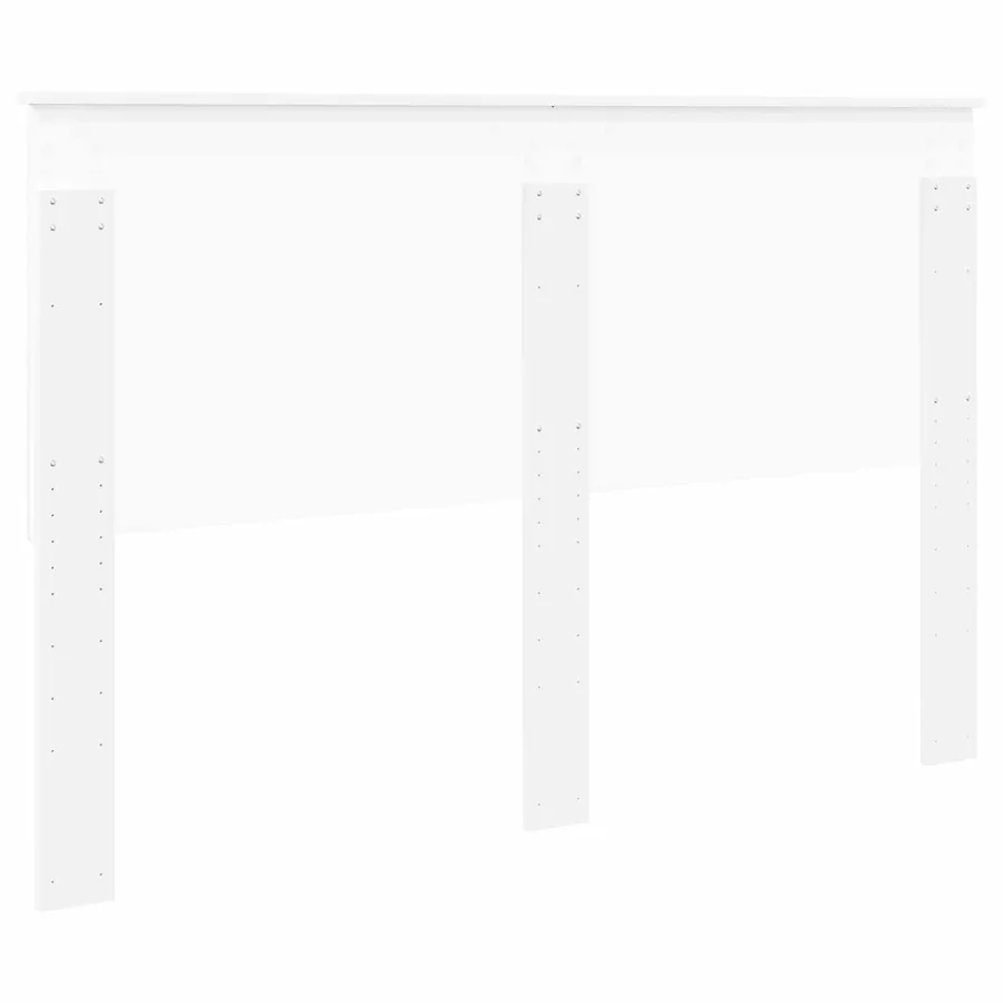 Tête de lit avec tête de lit Blanc 150 cm Bois d'ingénierie - 6